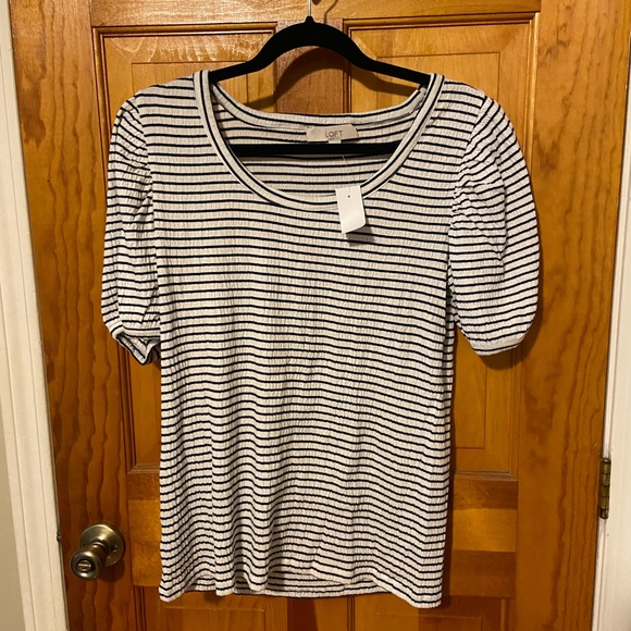 Navy and white stripe top - Picture 1 of 4